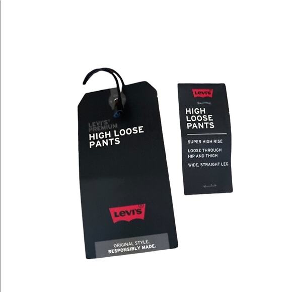 NWT Levi’s Super high rise loose khaki pleated wide leg pants size 26x30 - Picture 7 of 10